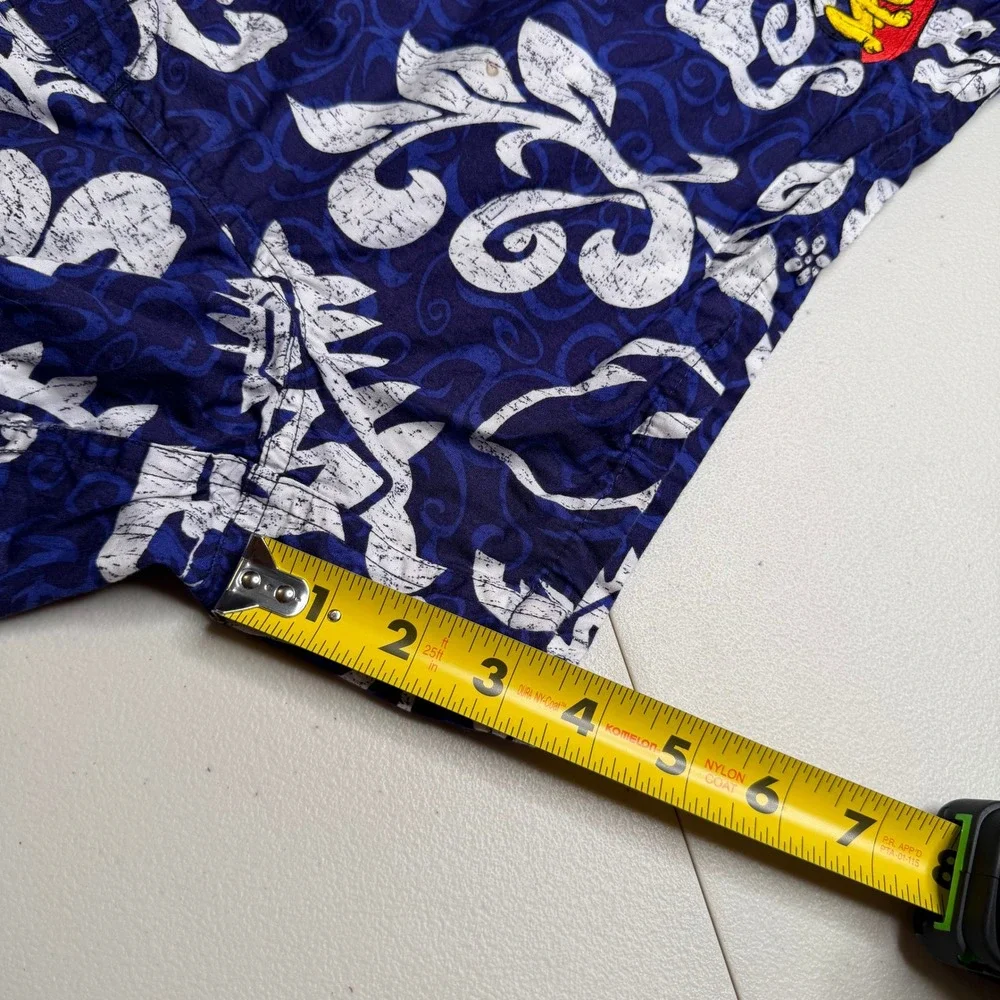 Walt Disney World‎ Pluto Surfing Hibiscus Mens XL Swim Trunks Blue Cotton